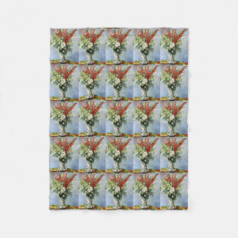Cobertor De Velo vaso de flores vintage buquê Monet artista famoso