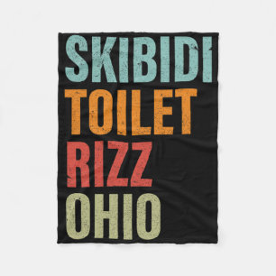 Cobertor De Velo Vaso Sanitário Skibidi Rizz Ohio