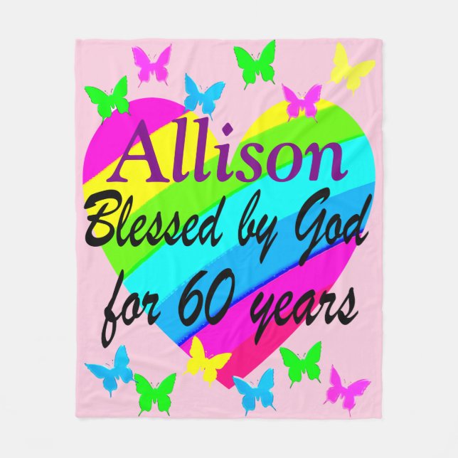 COBERTOR DE VELO VAZIO CARDÍACO DE ANIVERSÁRIO LOVELMENTE PERSONALI (Frente)