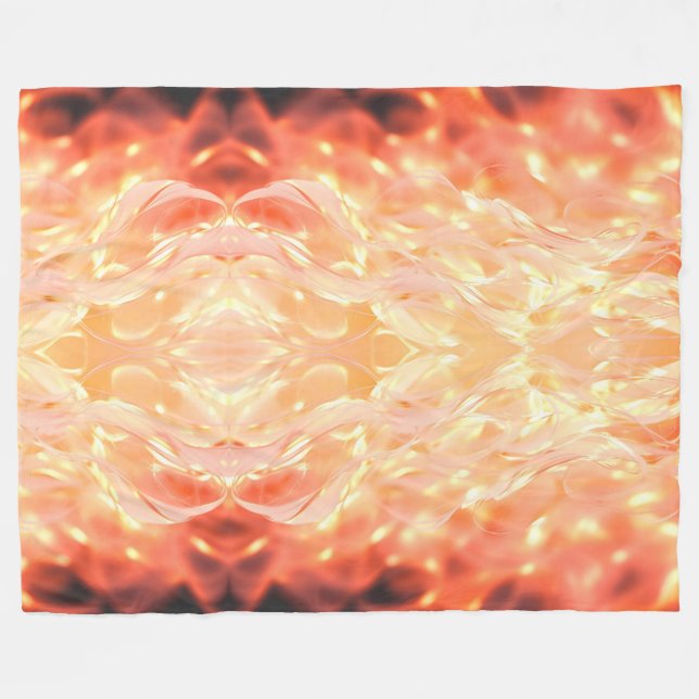 Cobertor De Velo Vector Fire Ombre Fleece Blanket (Frente (Horizontal))