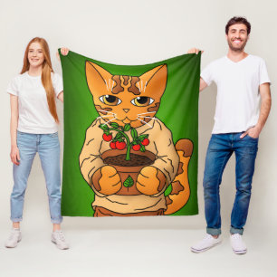 Cobertor De Velo Vegan Gardener Cat