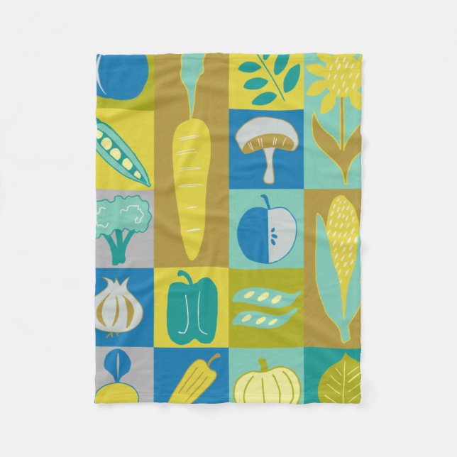 Cobertor De Velo Veggie Blocks II (Frente)