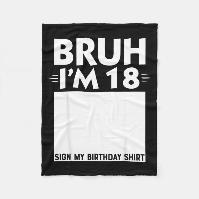 Cobertor De Velo Véi Eu Sou Presente De 18 Anos Sinal De Aniversári (Frente)