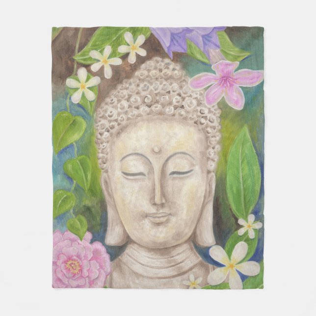 Cobertor De Velo Velo da flor de Buddha (Frente)