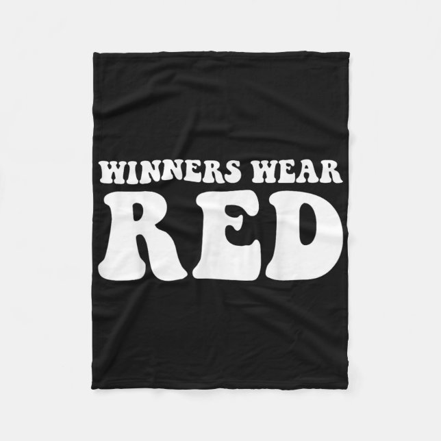 Cobertor De Velo Vencedores Vestem a Red Team Spirit Game Competiti (Frente)