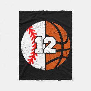 Cobertor De Velo Venda Jersey Número 12 Sketll Engraçado Aniversári
