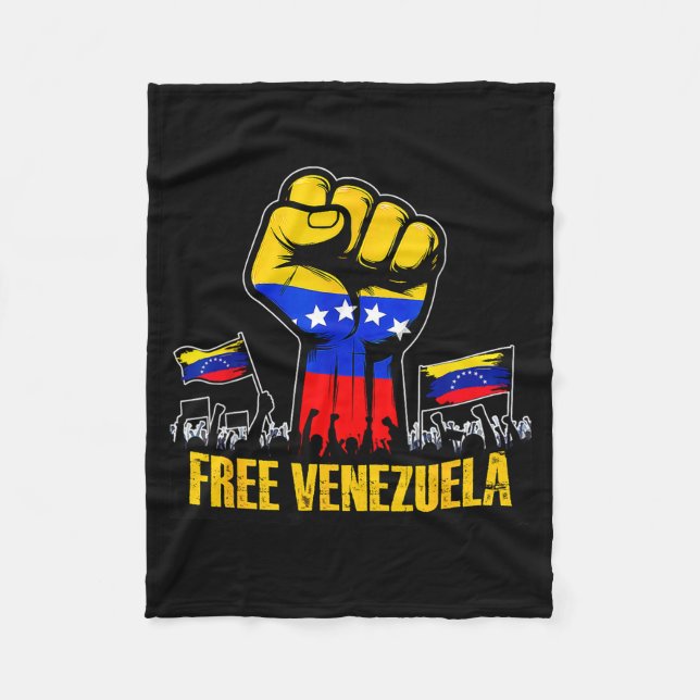 Cobertor De Velo Venezuela Flag Venezuela Libre 2026  (Frente)