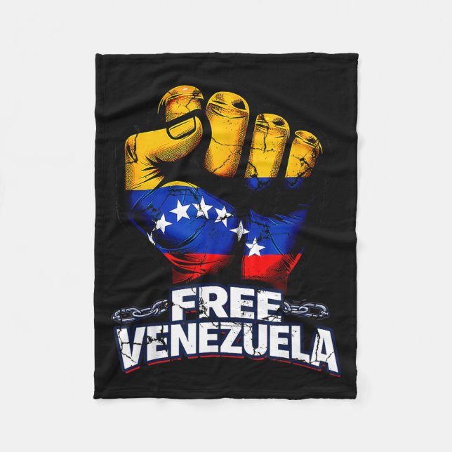 Cobertor De Velo Venezuela Flag Venezuela Libre 2026  (Frente)