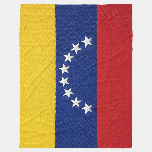 Cobertor De Velo Venezuelan flag embroidery style design (Frente)