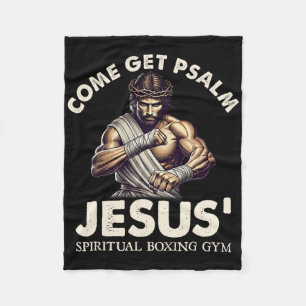 Cobertor De Velo Venha Pegar Salmo Jesus Boxe Espiritual Ginásio Fé