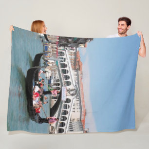 Cobertor De Velo Venice Canal Fleece Blanket
