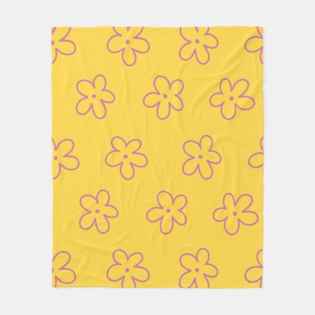 Cobertor De Velo Verão Botânico Tropical Amarelo (Frente)