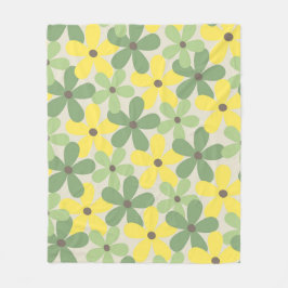 Cobertor De Velo Verão de Botânica Tropical Verde Amarelo