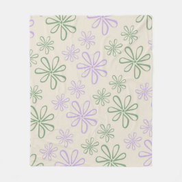 Cobertor De Velo Verão de Botânica Tropical Verde Roxo