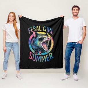Cobertor De Velo Verão de Garota Feral Gambá Tie Dye Guaxinim