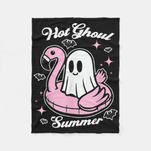 Cobertor De Velo Verão Quente Ghoul Flamingo Fantasma Summerween