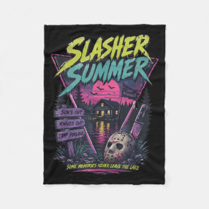 Cobertor De Velo Verão Vintage Halloween Slasher Verão 80 Cute