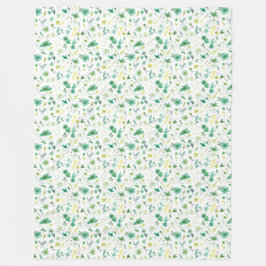 Cobertor De Velo Verdant Flowers Cozy Blanket