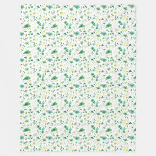 Cobertor De Velo Verdant Flowers Cozy Blanket