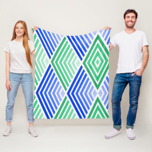 Cobertor De Velo Verde a azul