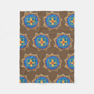 Cobertor De Velo Verde Amarelo Mandala Fleece Blanket