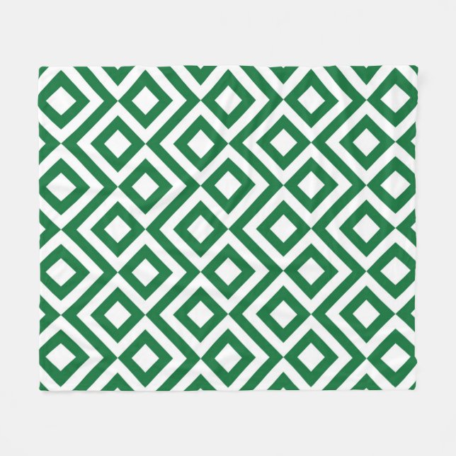 Cobertor De Velo Verde e Branco Meander (Frente (Horizontal))
