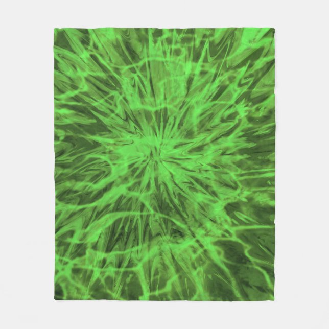COBERTOR DE VELO VERDE TIE DYE (Frente)