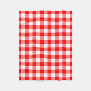 Cobertor De Velo Verificações de Gingham de tamanho grande, vermelh