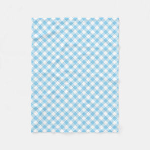 Cobertor De Velo Verificações de Gingham Diagonal Média de Azul-Beb