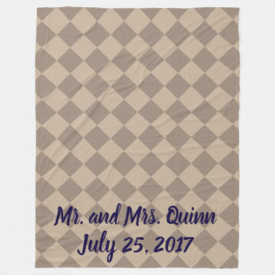 Cobertor De Velo Verificadores Coloridos - Derrame Beige