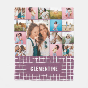 Cobertor De Velo Verificar 16 foto moderna, mínima roxa simples