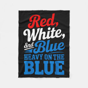 Cobertor De Velo Vermelho Branco e Azul Pesado no Azul 4 de Julho