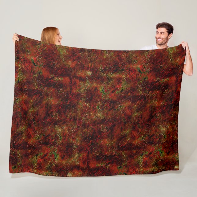 Cobertor De Velo Vermelho forte esfolado sobre o cinza áspero (In Situ)