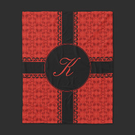 Cobertor De Velo Vermelho Romântico e Preto Personalizam