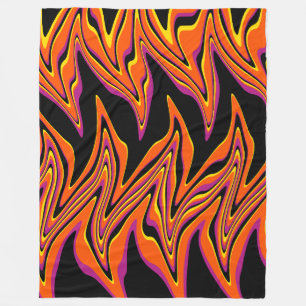 Cobertor De Velo Vermelhos em preto, rosa, laranja e amarelo