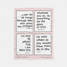 Cobertor De Velo Versos da Bíblia das crianças, personalizar