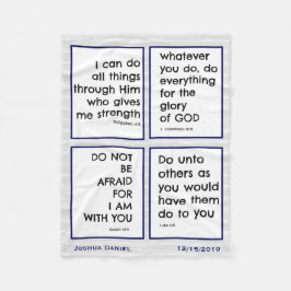 Cobertor De Velo Versos de Bíblia das crianças, personalizar