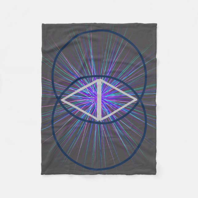 Cobertor De Velo Vesica Pisces with Starburst Fleece Blanket (Frente)