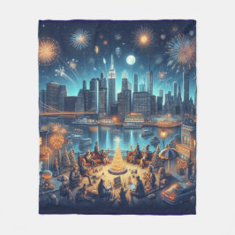 Cobertor De Velo Véspera de Ano Novo em Nova Iorque