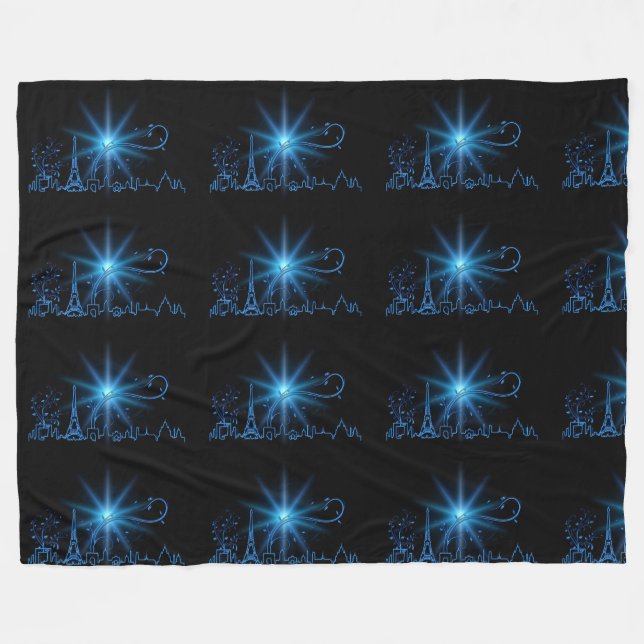 Cobertor De Velo Véspera de Ano Novo em Paris (Frente (Horizontal))