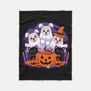 Cobertor De Velo Vestido de Cão de Halloween Engraçado para Mulhere