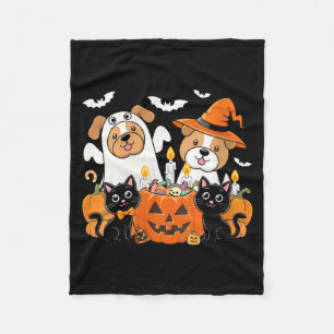 Cobertor De Velo Vestido engraçado de mulher de Halloween cachorro