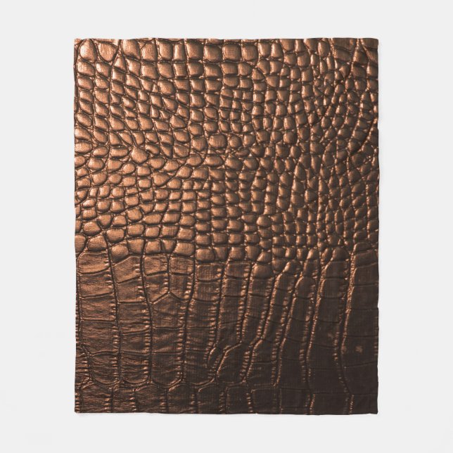 Cobertor De Velo Vestido: textura de couro crocodilo. (Frente)