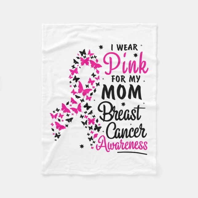 Cobertor De Velo Vestir Rosa Para As Mulheres Que Conhecem O Cancer (Frente)