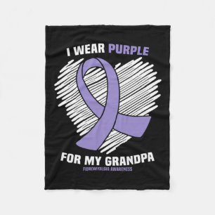 Cobertor De Velo Vestir Roxo Para A Sensibilização Do Meu Avô Fibro
