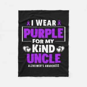 Cobertor De Velo Vestir Roxo para o Awarene do meu tio Alzheimerhei
