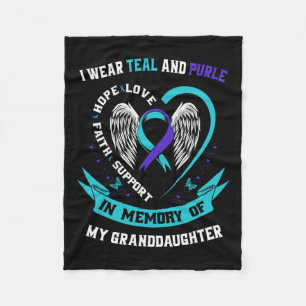 Cobertor De Velo Vestir Teal E Roxo Para A Avô Suicida Awa