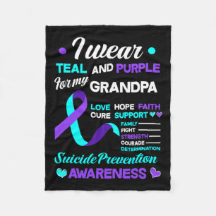 Cobertor De Velo Vestir Teal E Roxo Para O Suicídio Do Meu Avô Prev