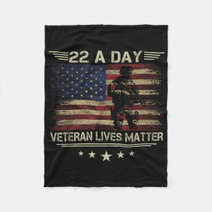 Cobertor De Velo Veterano Vive 22 Dias de Consciência Suicida Ptsd