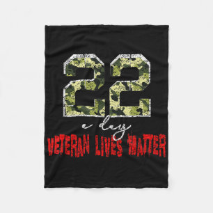 Cobertor De Velo Veterano Vive Consciência do Suicídio Veterano 22 